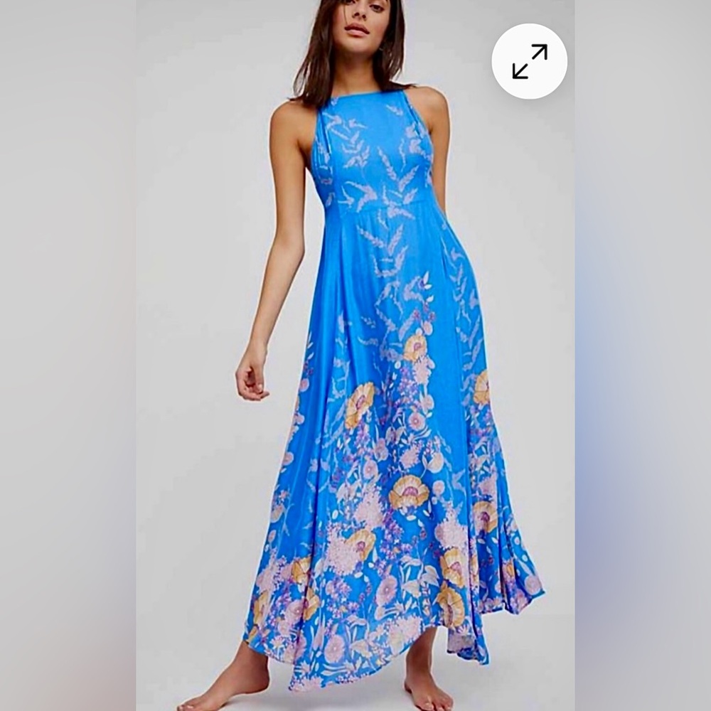 Free People Blue Halter Sundress for Weddings